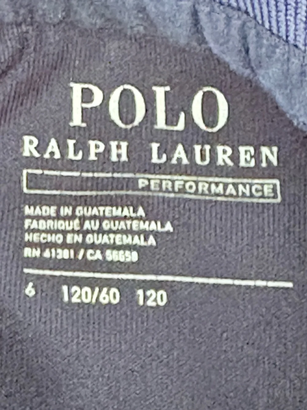 Ralph Lauren Little Boys Navy Blue Performance Polo Shirt 6 Like New Top